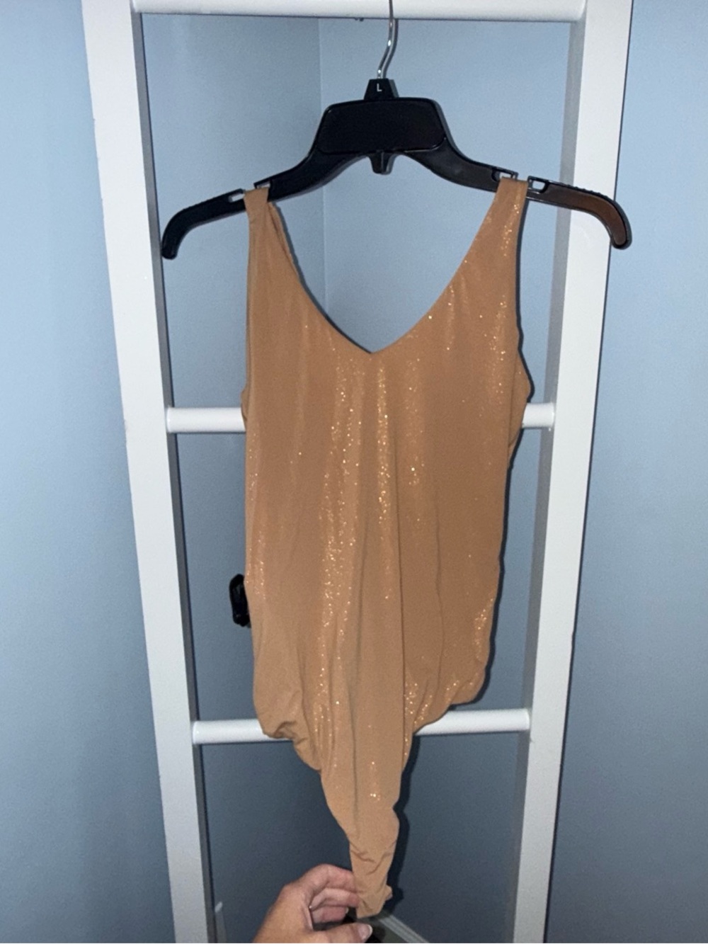 aerie nude sparkly body suit